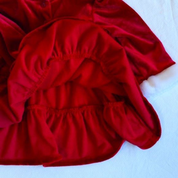 george christmas mrs. claus velvet faux fur holiday party dress 12 months baby - Picture 8 of 8